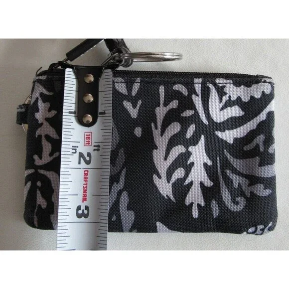 Vera Bradley Zip ID Case and Matching Lanyard Paisley Noir Pattern - Picture 6 of 6